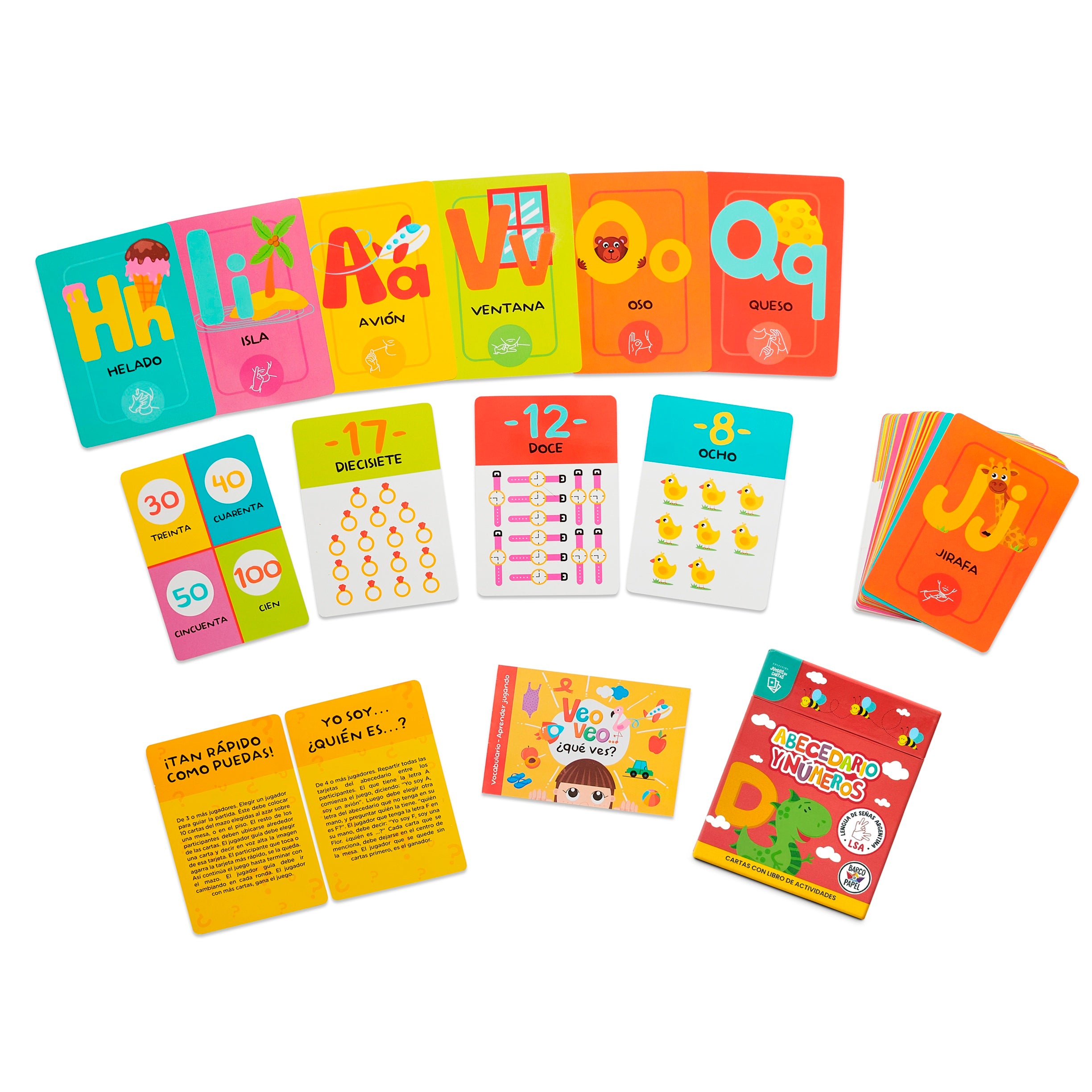 Abecedario y Números. Juego de cartas Abecedario y Números. Juego de cartas